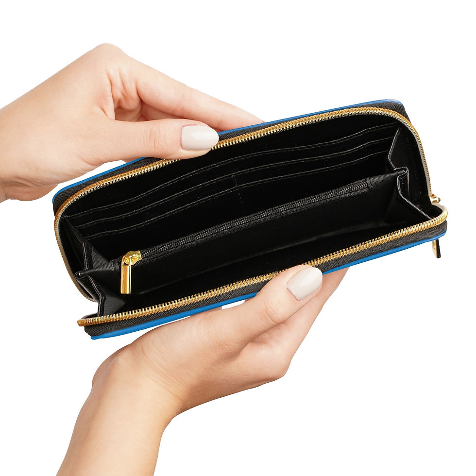 Thumbnail: Zipper Wallet by Agatha - Ciel Blue