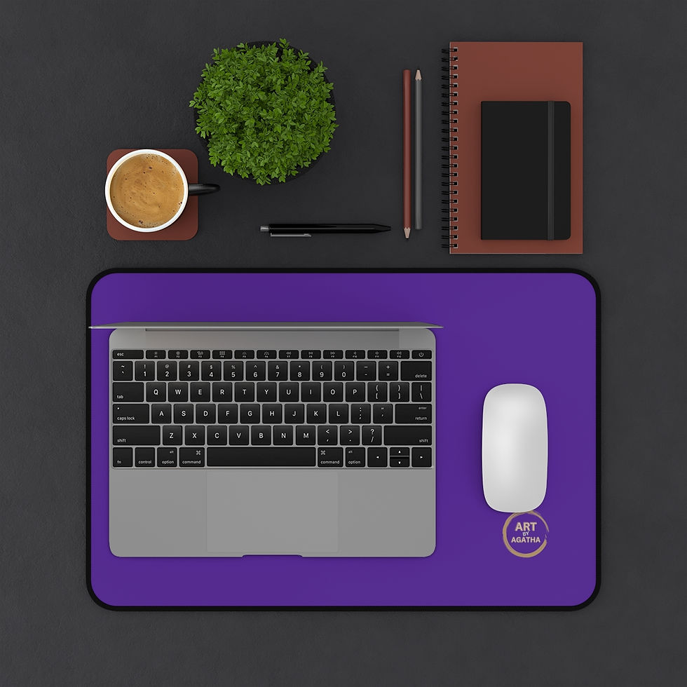 Miniaturbild: Desk Mat by Agatha - Glow Lila
