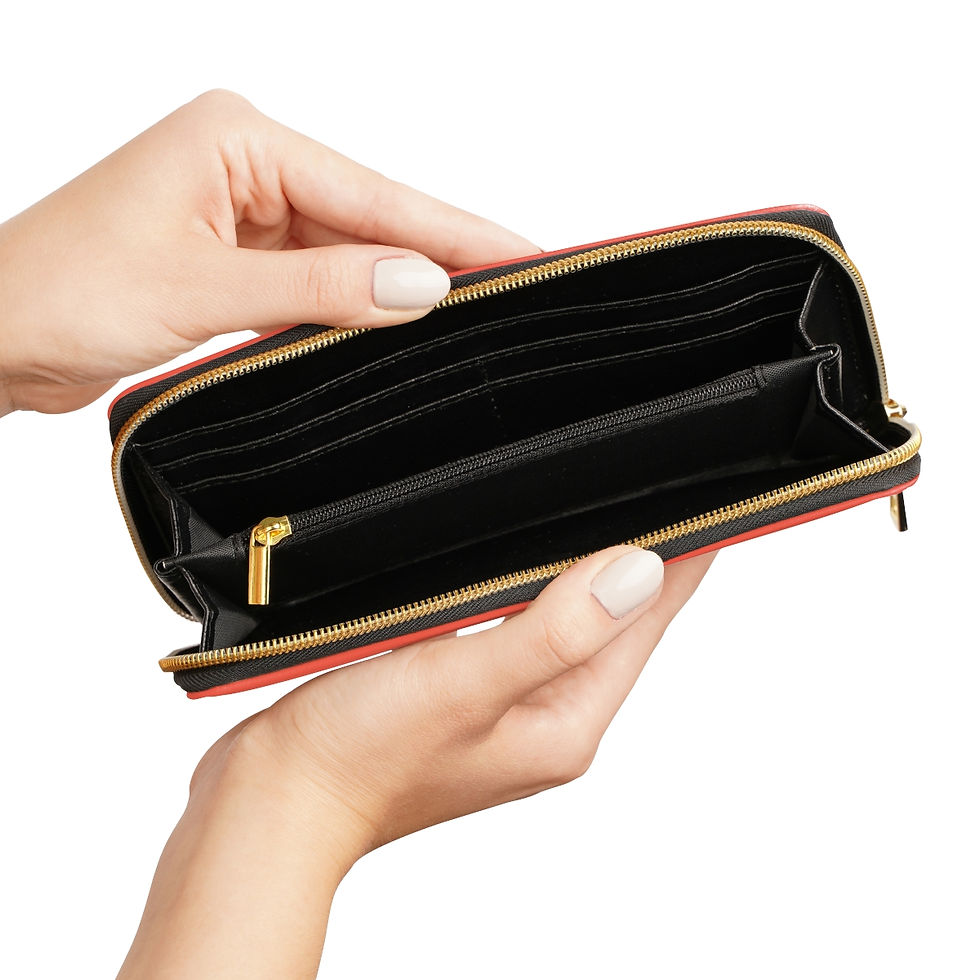 Thumbnail: Zipper Wallet by Agatha - Red Orange