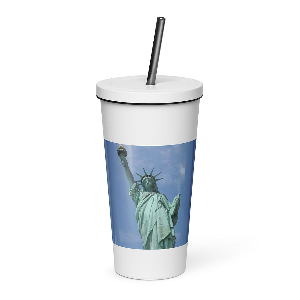 Miniaturbild: new York 10 - Thermobecher mit Strohhalm