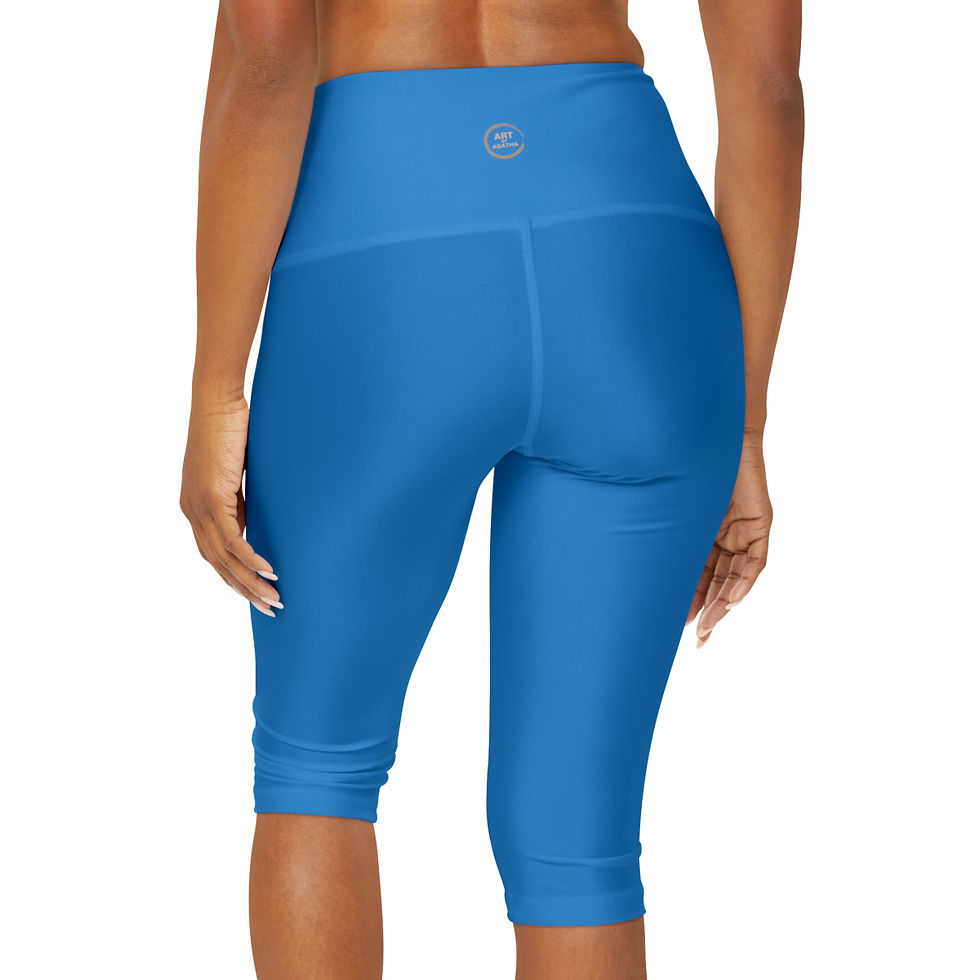 Thumbnail: Yoga Capri Leggings by Agatha - Ciel Blue