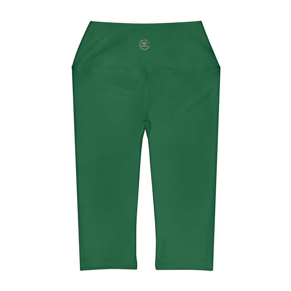 Thumbnail: Yoga Capri Leggings by Agatha - Pine Green
