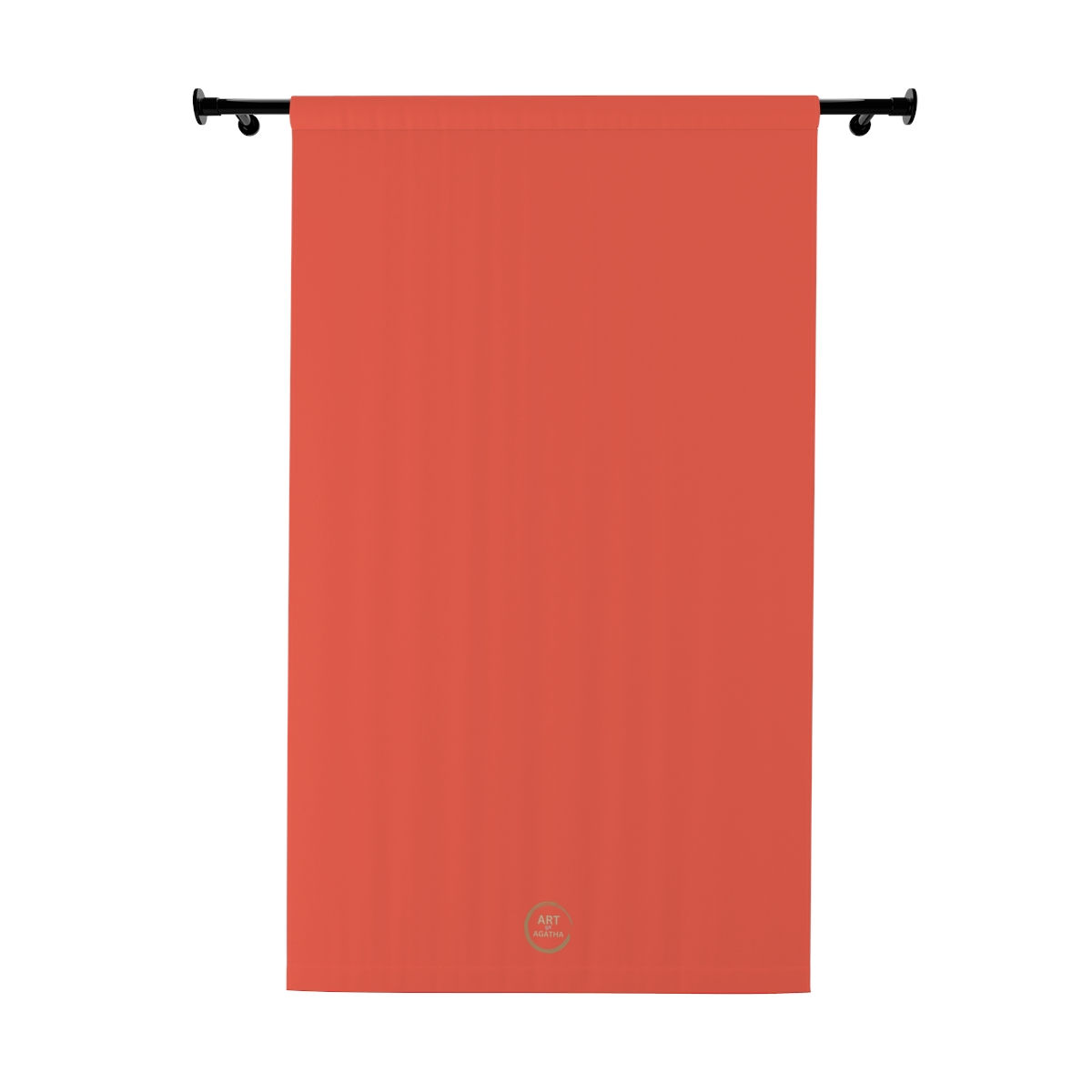 Window Curtains (1 Piece) by Agatha - Red Orange