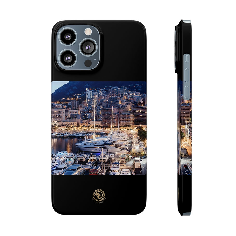 Miniaturbild: Slim Phone Cases - Monaco Port by Night by Monaco - Life