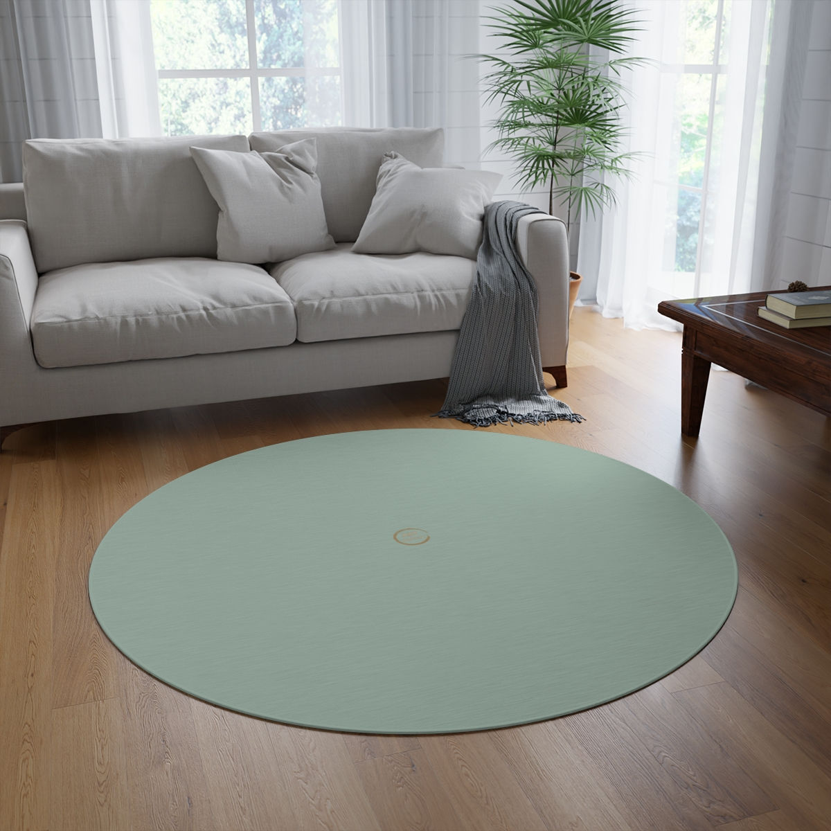 Round Rug by Agatha - Light Mint