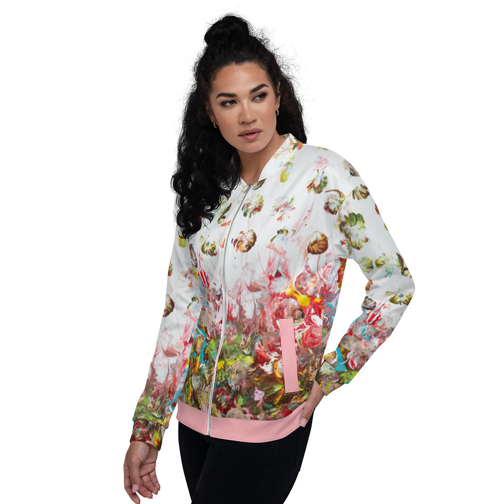 Miniaturbild: Bomber Jacke Beige by Agatha - Fancy Flowers II - Light Pink