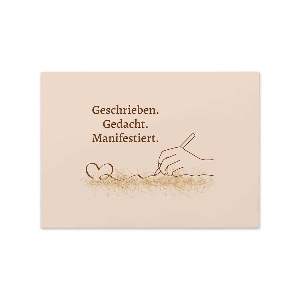 Miniaturbild: "Geschrieben. Gedacht. Manifestiert." - Karte