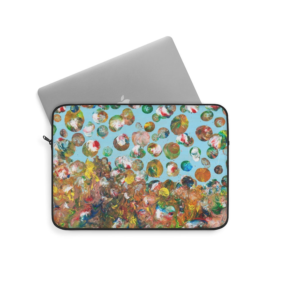 Miniaturbild: Laptop Sleeve by Agatha - Fancy Flowers Blue