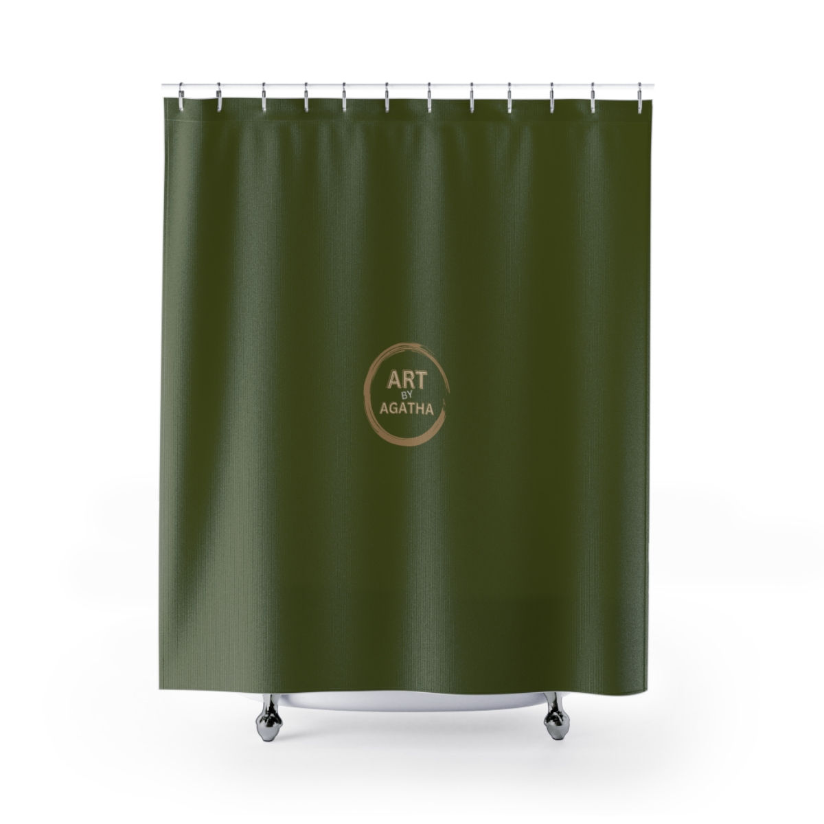Shower Curtains by Agatha - Moss Green