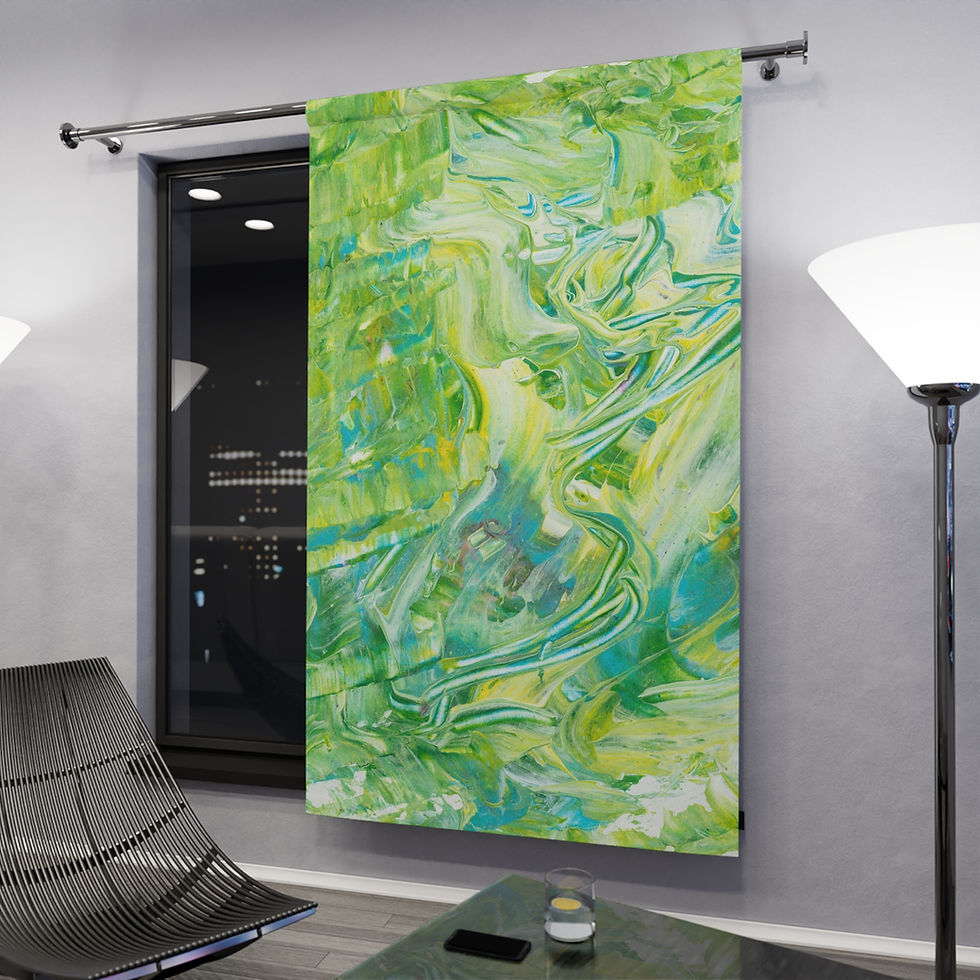 Miniaturbild: Window Curtains (1 Piece) by Agatha - Green Feelings