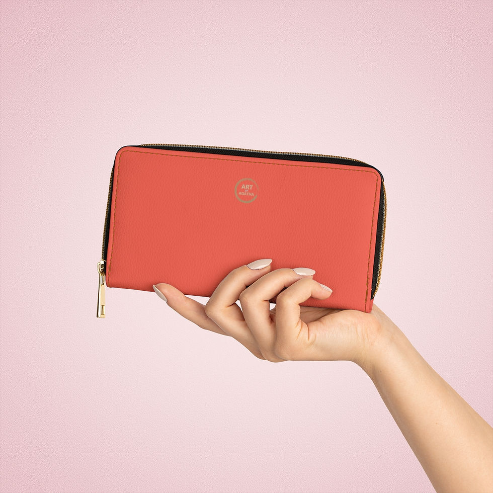 Thumbnail: Zipper Wallet by Agatha - Red Orange