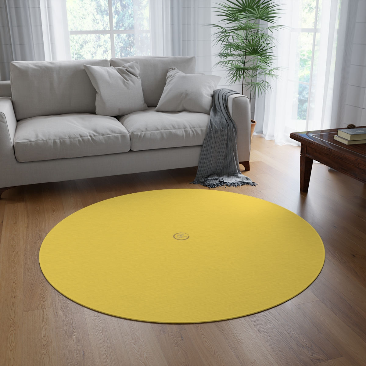 Round Rug by Agatha - Sun Yellow