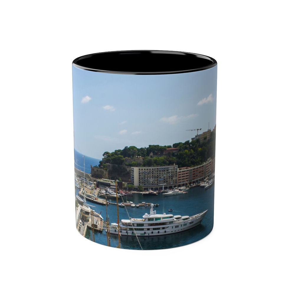 Thumbnail: Two-Tone Coffee Mugs - Monaco Port Hercule by Monaco - Life 11oz