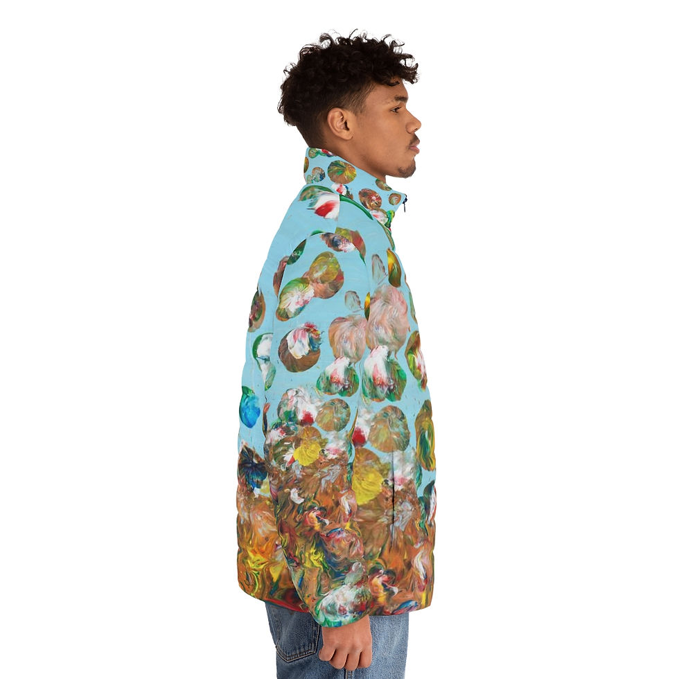 Thumbnail: Puffer Jacket by Agatha - Fancy Flowers Blue