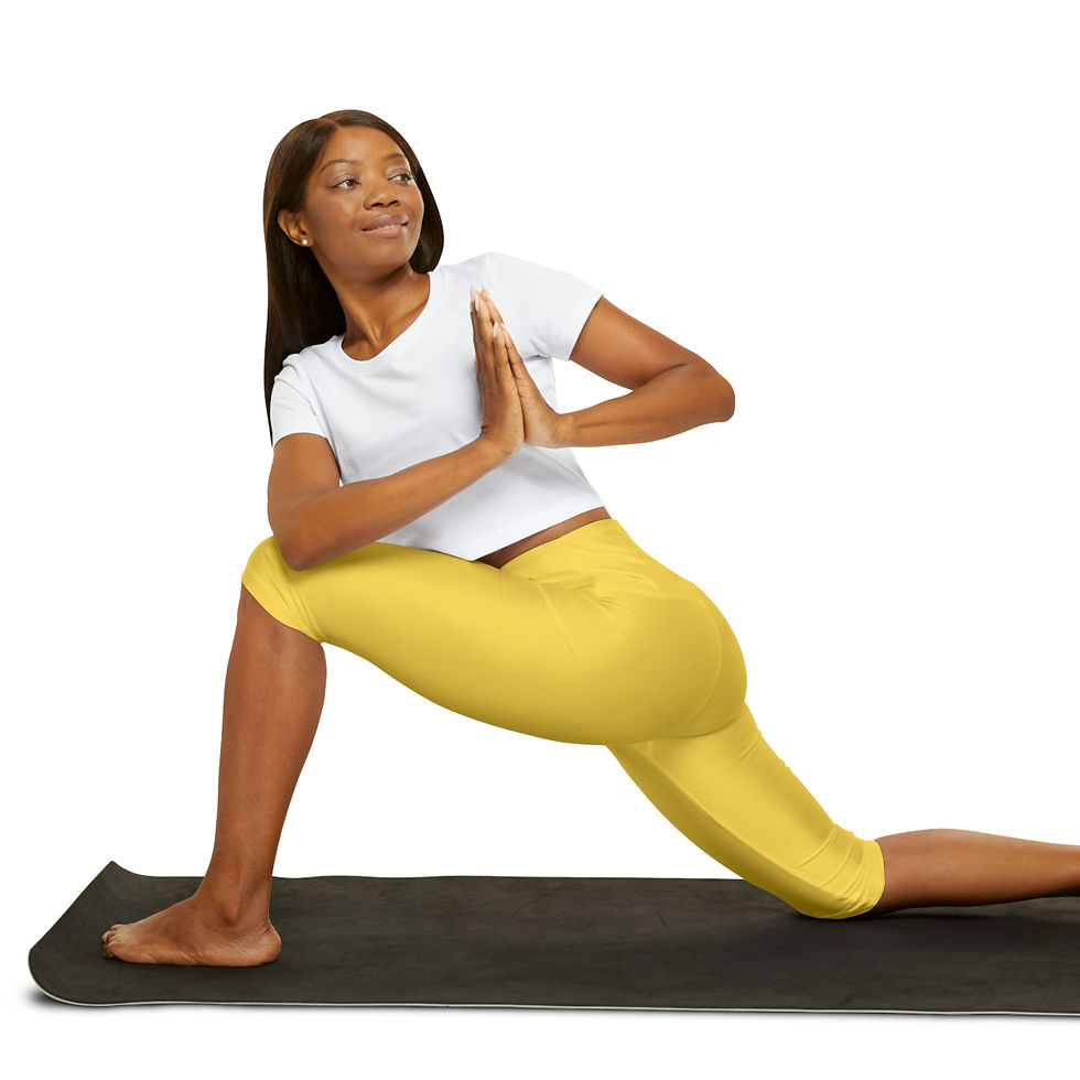 Miniaturbild: Yoga Capri Leggings by Agatha - Sun Yellow
