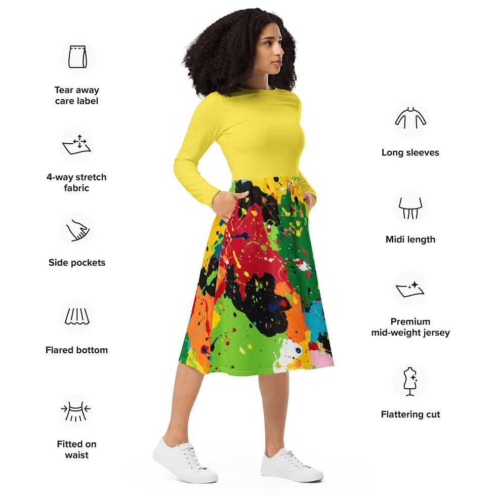 Miniaturbild: Midi Dress by Agatha - Colour Explosion - Light Yellow