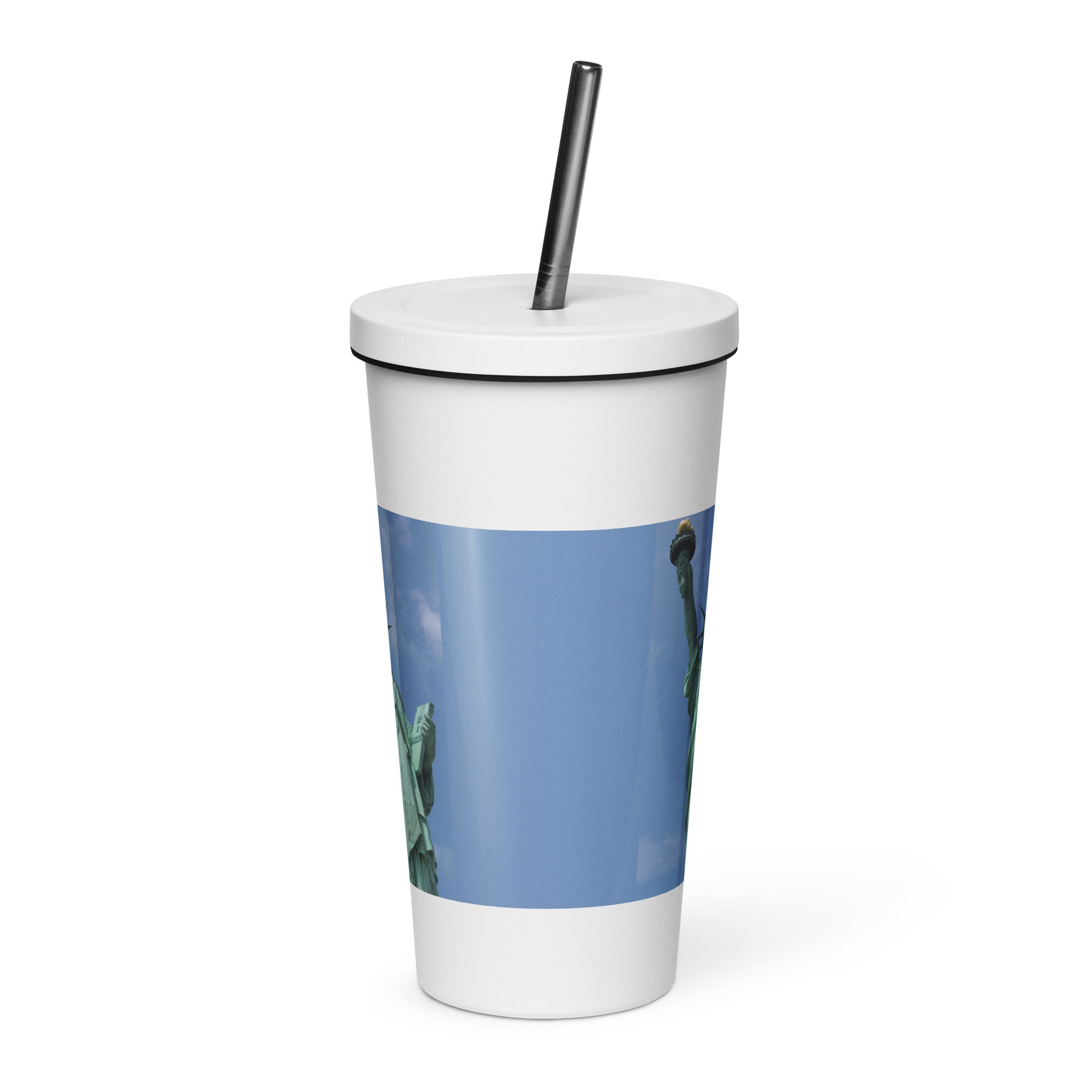 new York 10 - Thermobecher mit Strohhalm