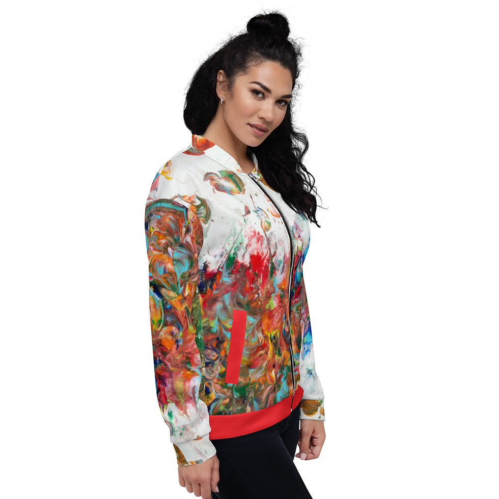 Thumbnail: Bomber Jacke by Agatha - Fancy Flowers III - Alizarinred