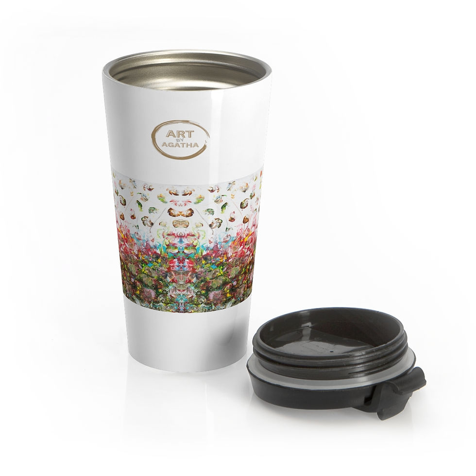 Thumbnail: Travel Mug by Agatha - Fancy Flowers II