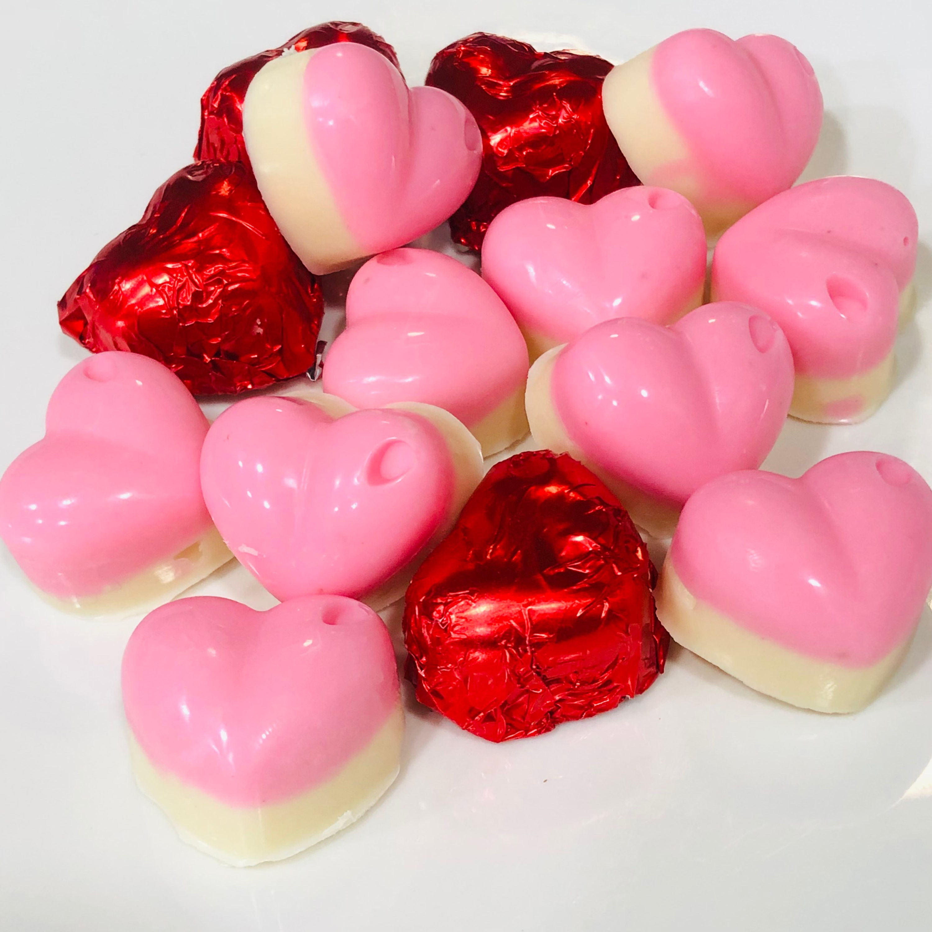 Strawberry & Cream heart truffles 