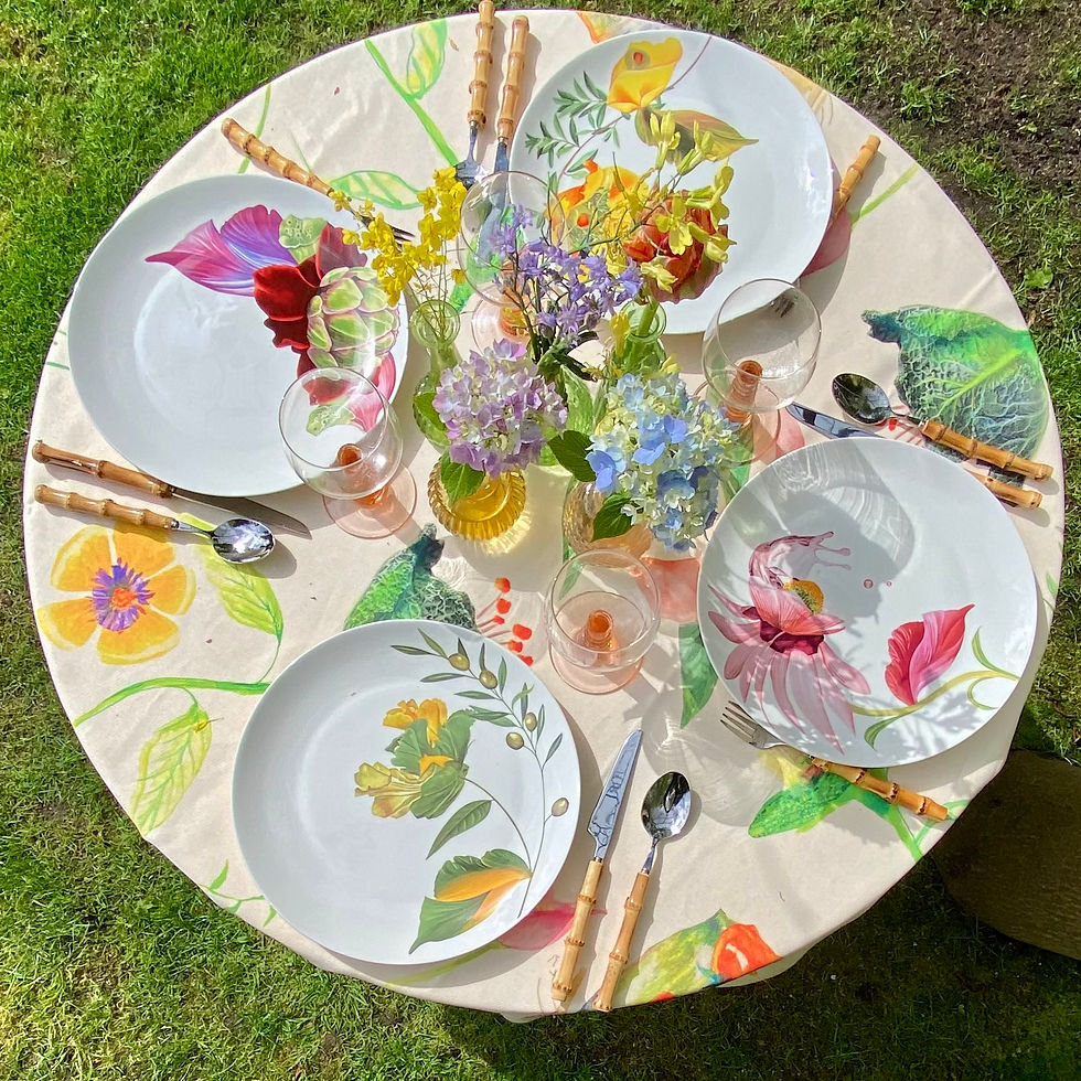 Thumbnail: La dolce vita di una farfalla - Tafelkleed in 2 maten