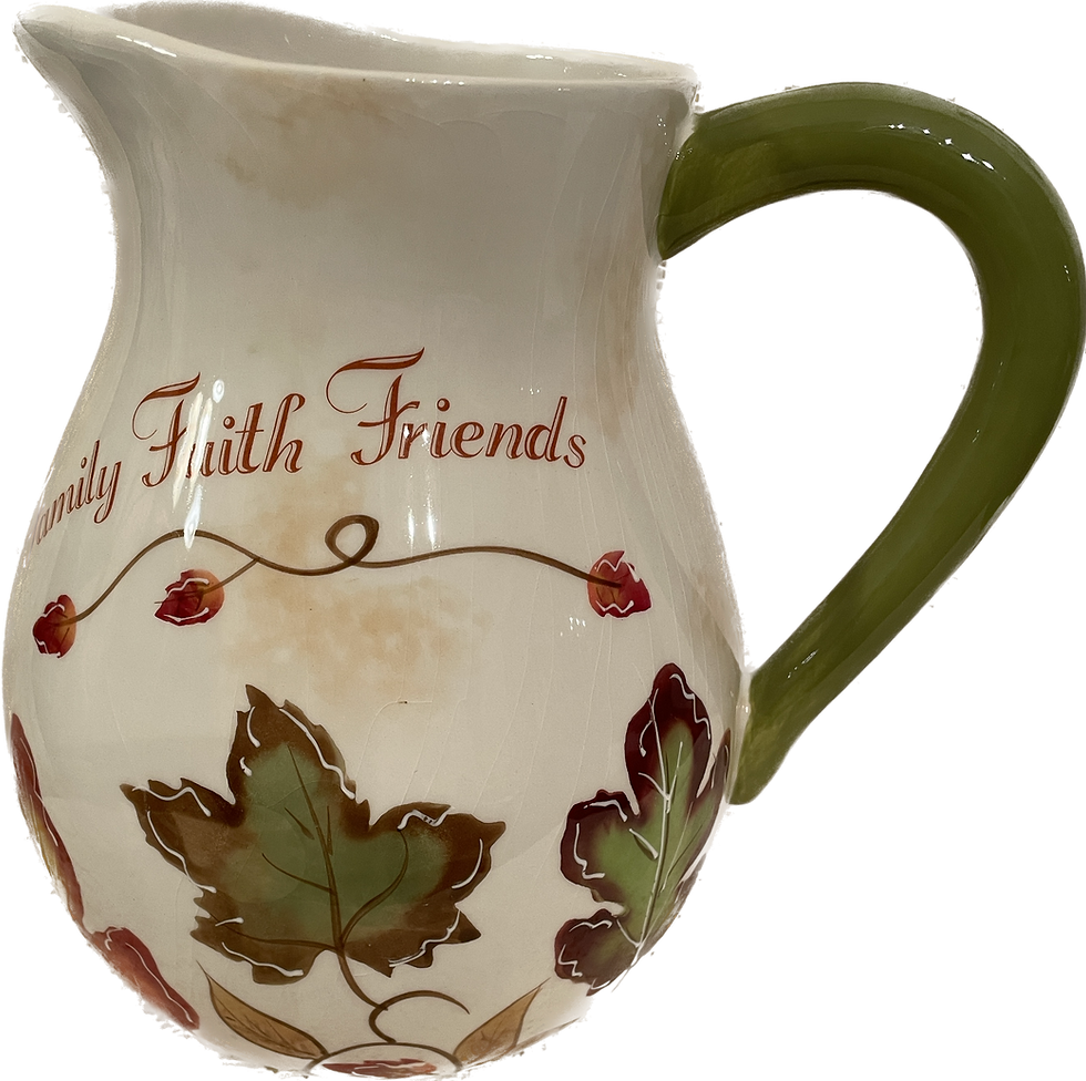 Thumbnail: Family, Faith, Friends Pitcher and Snack Tray, Bella Casa by Ganz