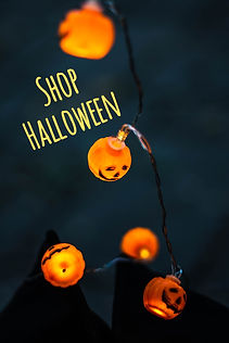 Halloween String Lights Jack-o-lanterns against dark sky