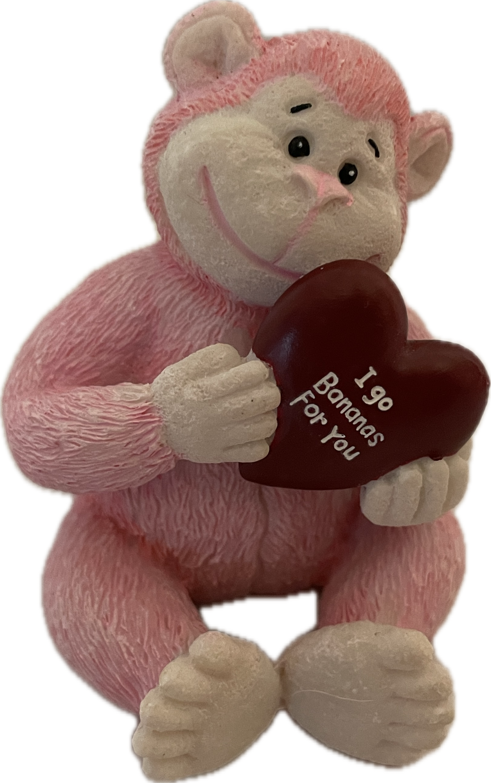 Valentine Love Monkey with Heart "I Go Bananas For You"