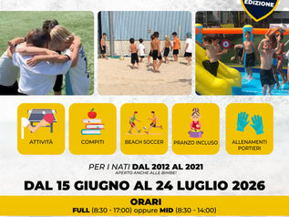 GIOVANILI | LAVAGNESE SUMMER CAMP 2026 | ISCRIZIONI APERTE PER PARTECIPARE ALLA QUINTA EDIZIONE!