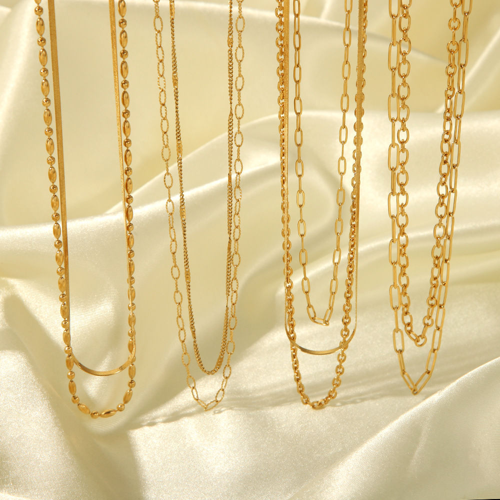 Multi-layer Geometric Stainless Steel Necklace
