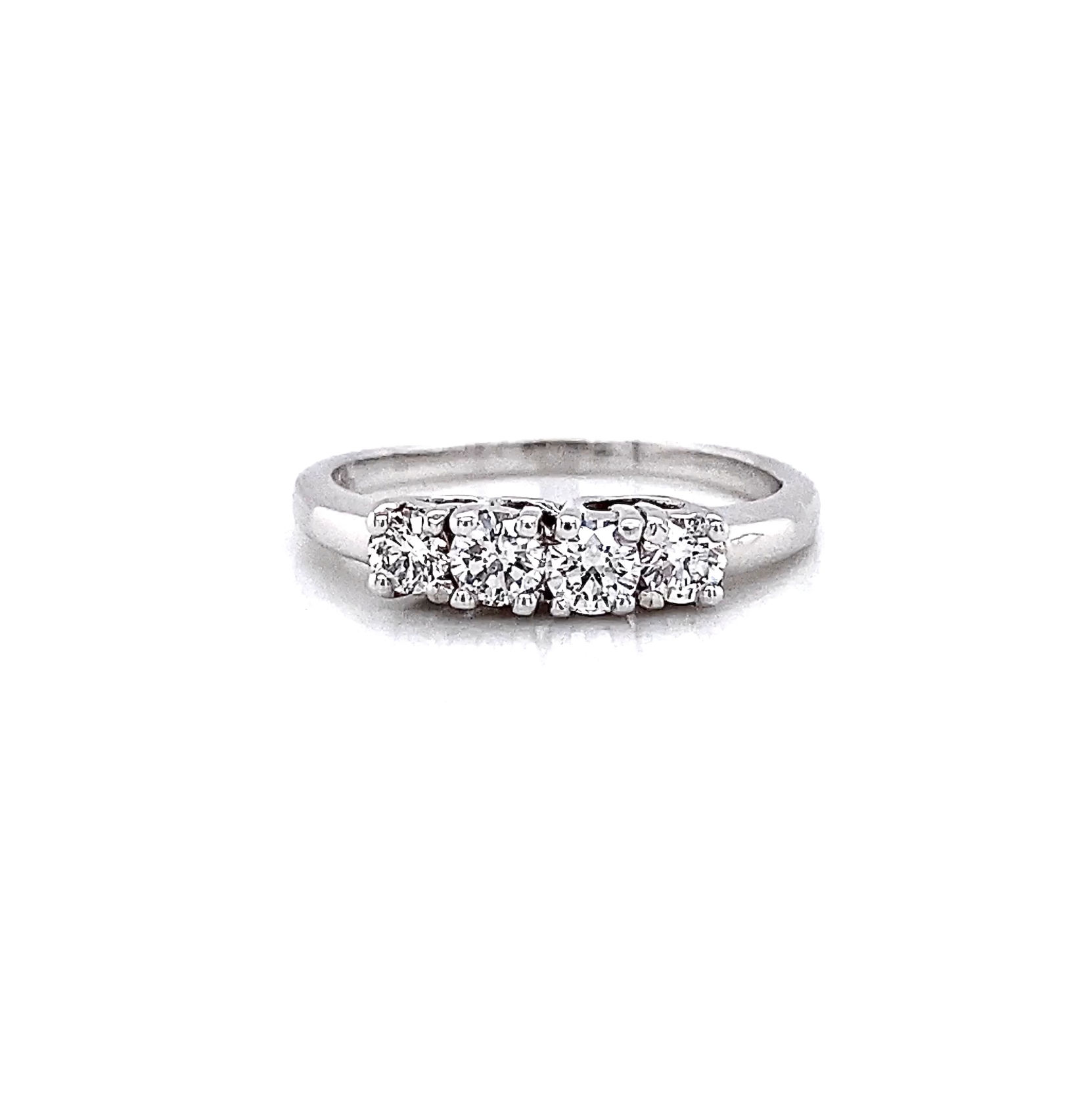 14kt White Gold 0.42 Round Diamond Band