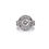 Thumbnail: 14kt White Gold 2.48ctw Round Diamond Double Halo Ring