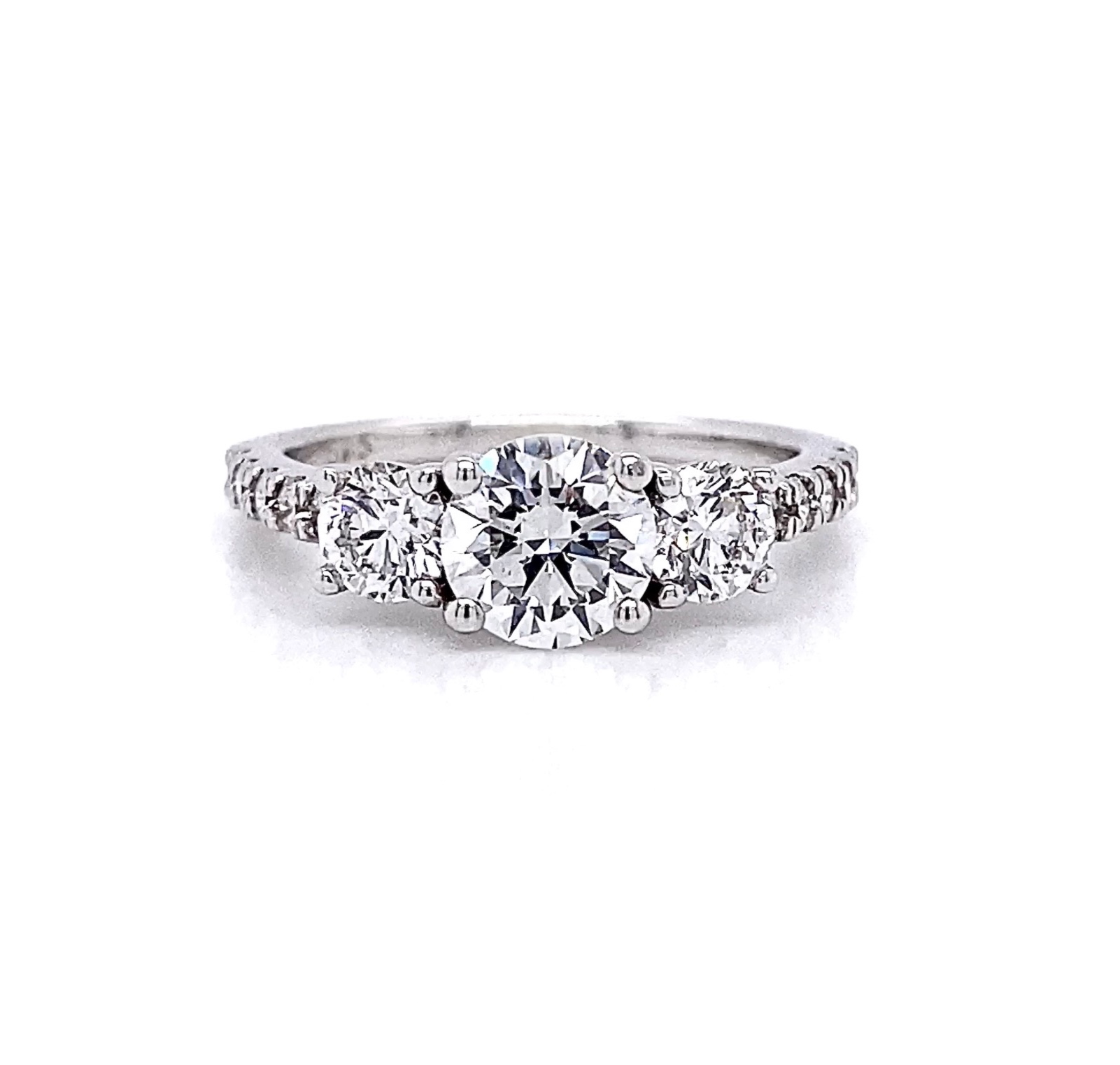 14kt White Gold 2.27ctw Round Diamond Wedding Set