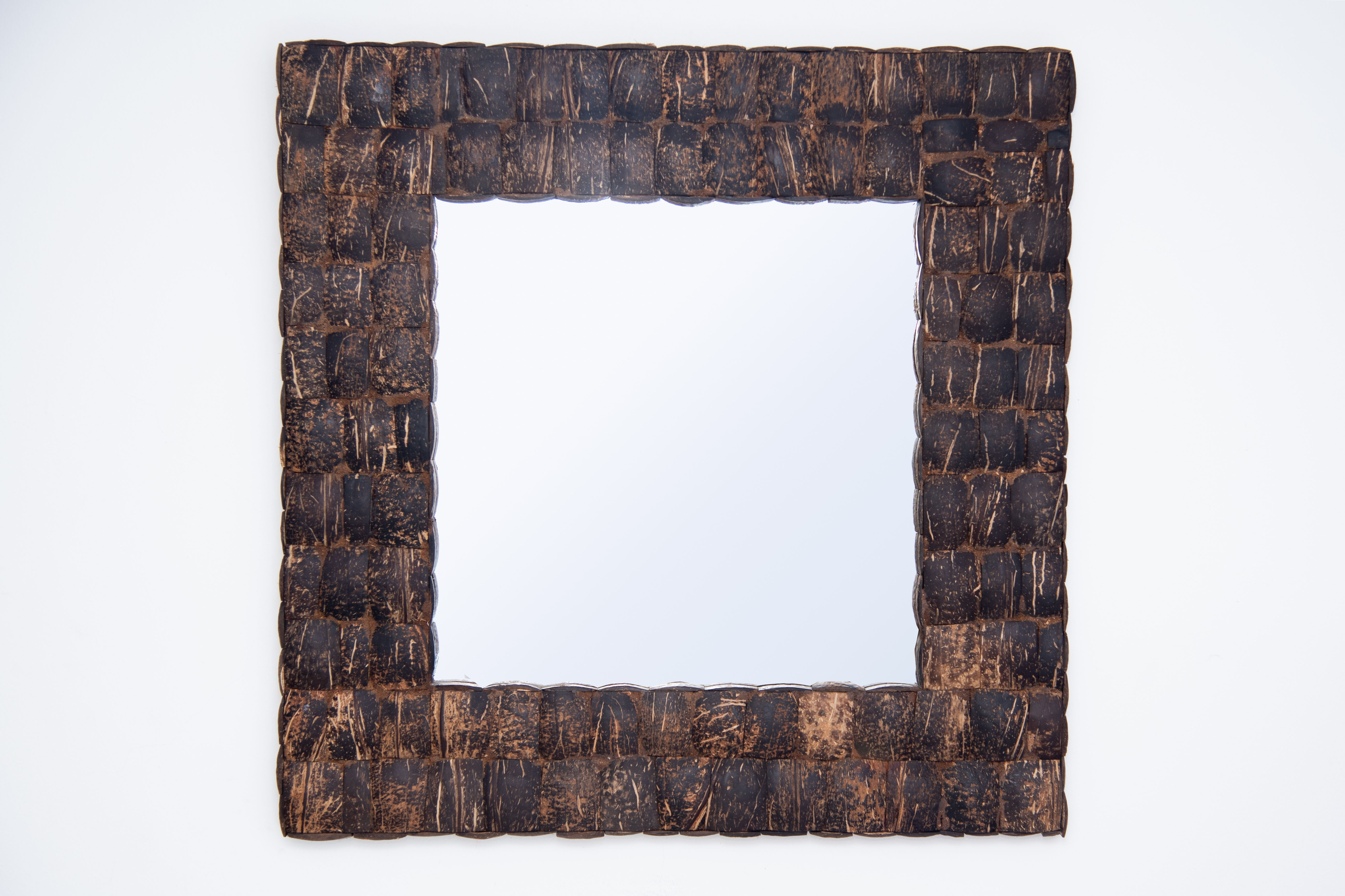 Espejo Cuadrado Concha de Coco