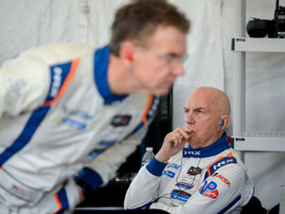 Ted Giovanis of TeamTGM mentally preparing for a race in the IMSA series.