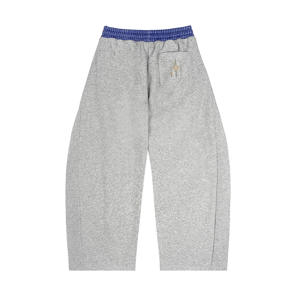 Thumbnail: Plaid Waistband Barrel Sweatpants