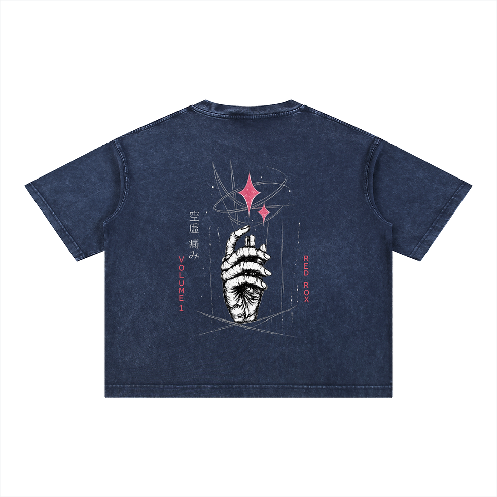 Thumbnail: Mineral Wash Mystic Hand Boxy Cotton T-Shirt