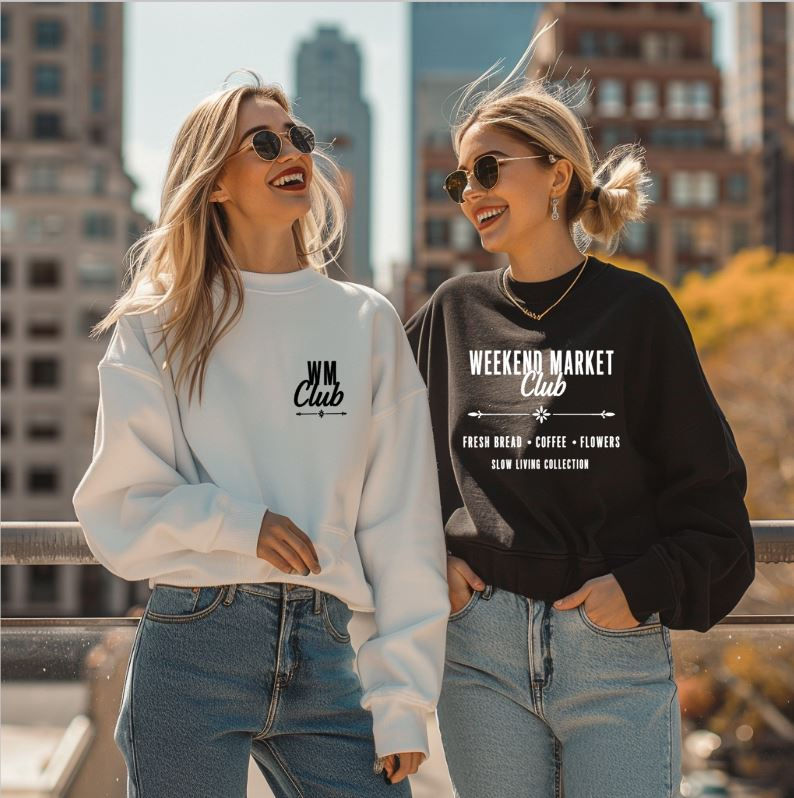 Weekend Market Club Sweatshirt | Slow Living Graphic Hoodie