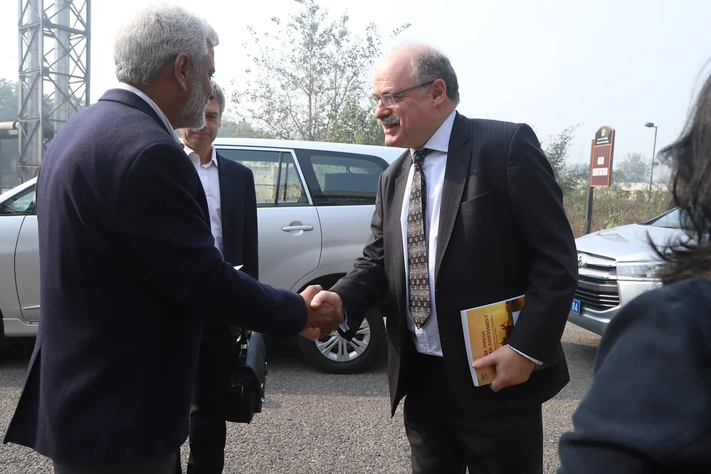 Sir Mark Walport, Chief executive, UKRI, during his visit to GGSIPU