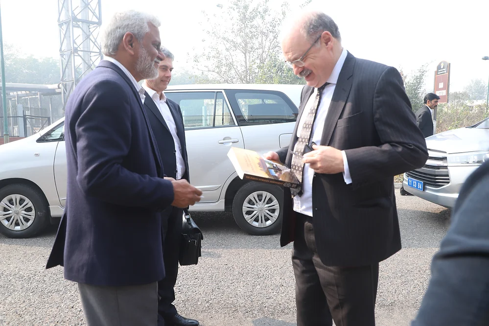 Sir Mark Walport, Chief executive, UKRI, during his visit to GGSIPU