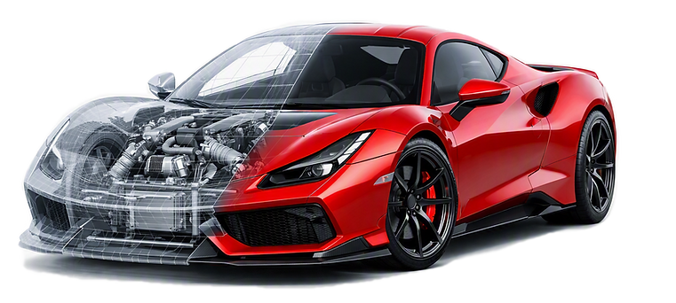 3D Sports Car X-ray