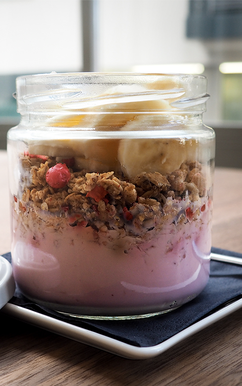 bircher de la brasserie du moderne. petit-déjeuner