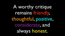 The Etiquette of Critiquing