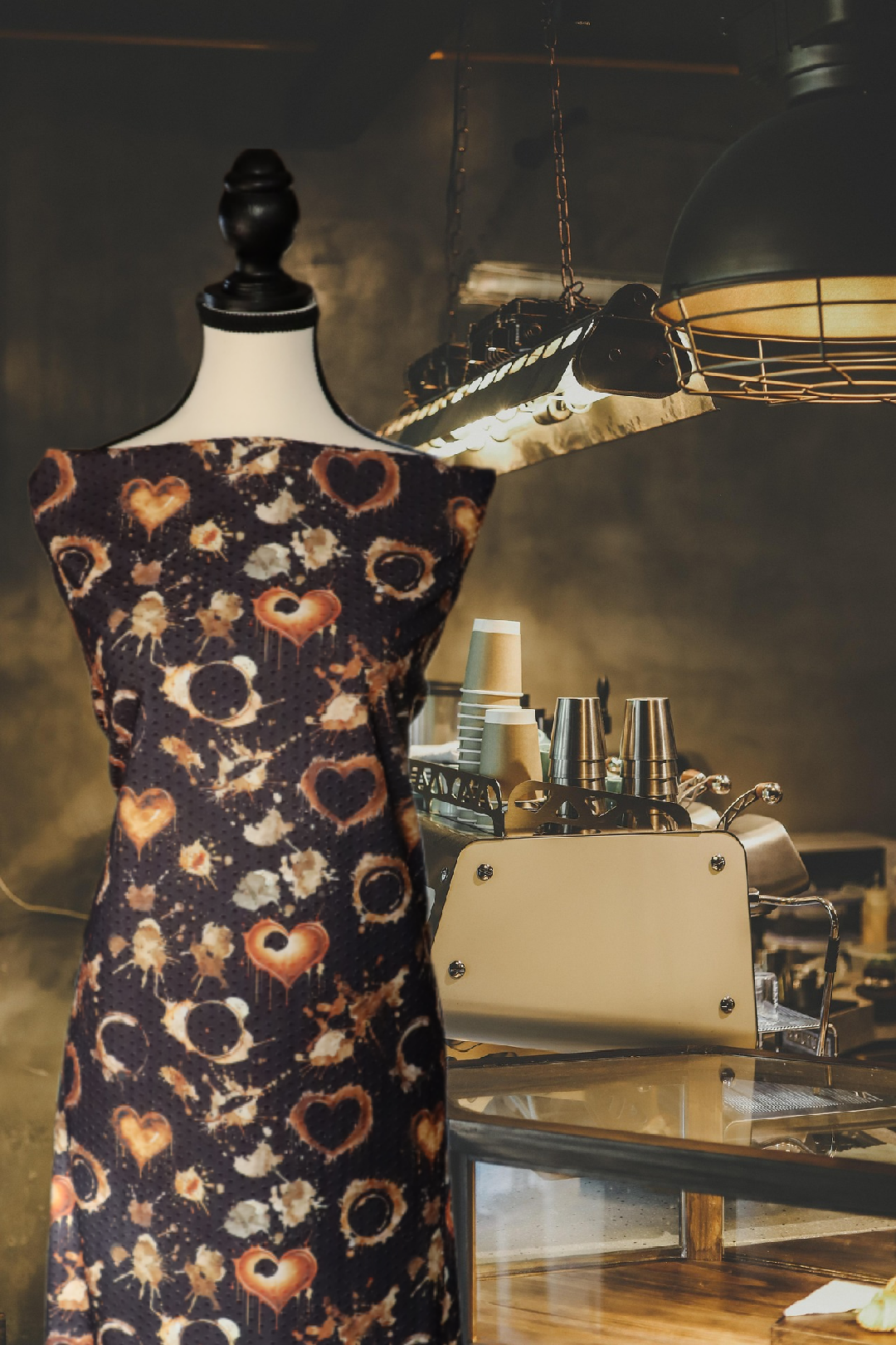 Swiss Dot Knit Coffee Date Black