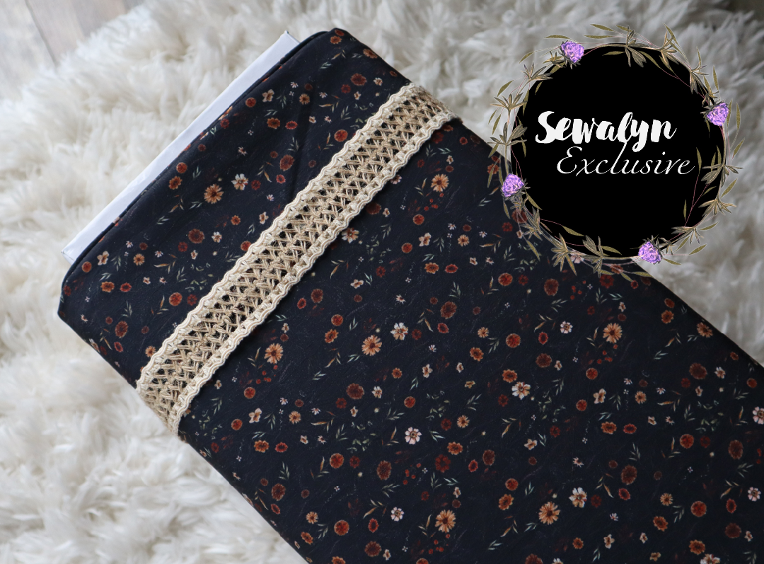 Botanical Wildflower Blk4 Print