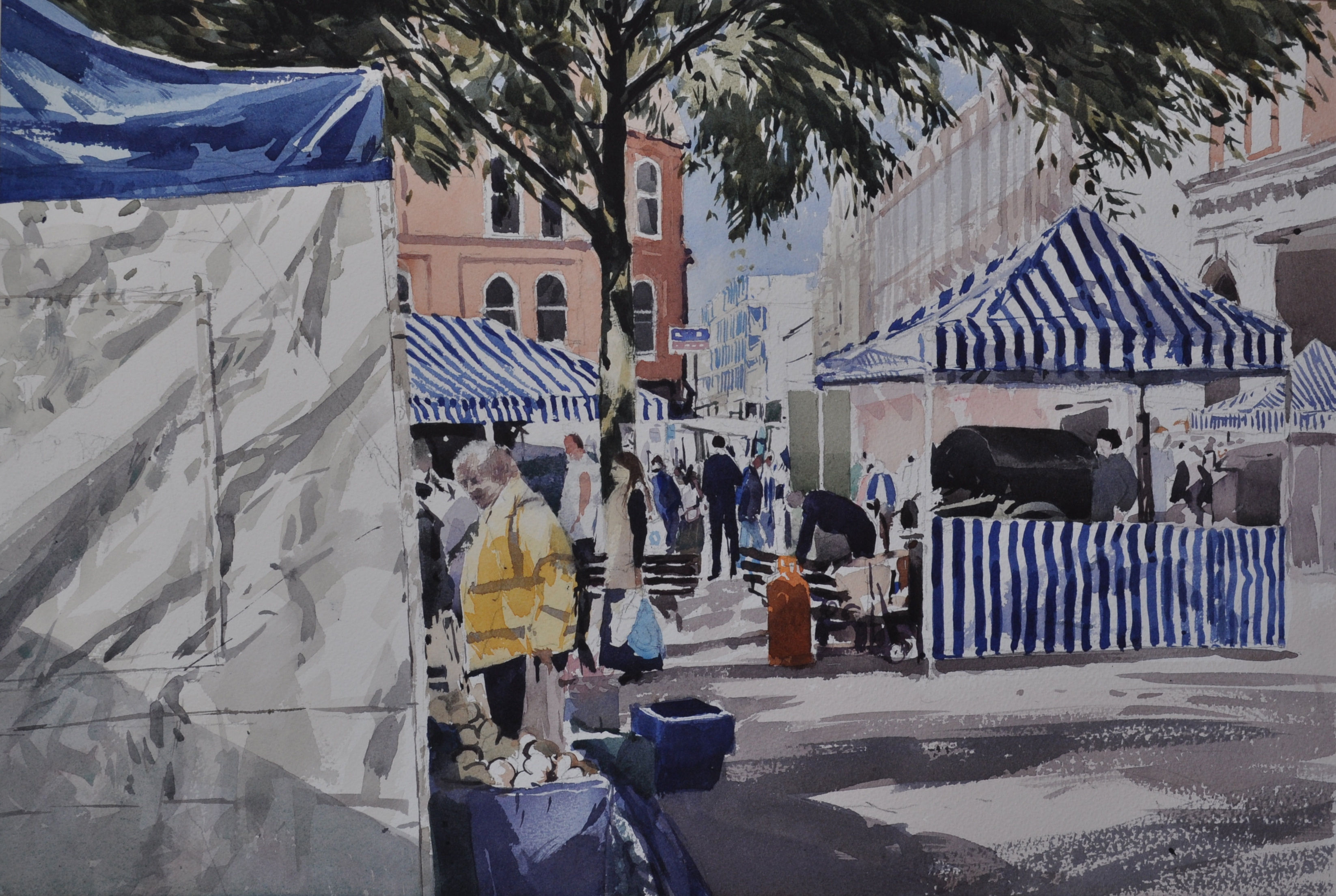 Tuesday Market in the sunshine, Ipswich, Suffolk