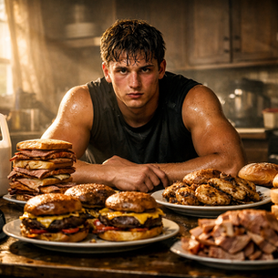 High school athlete eating like a monster to gain weight