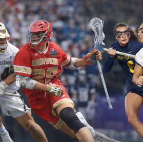 Men and women playing lacrosse