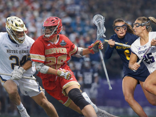 Men and women playing lacrosse