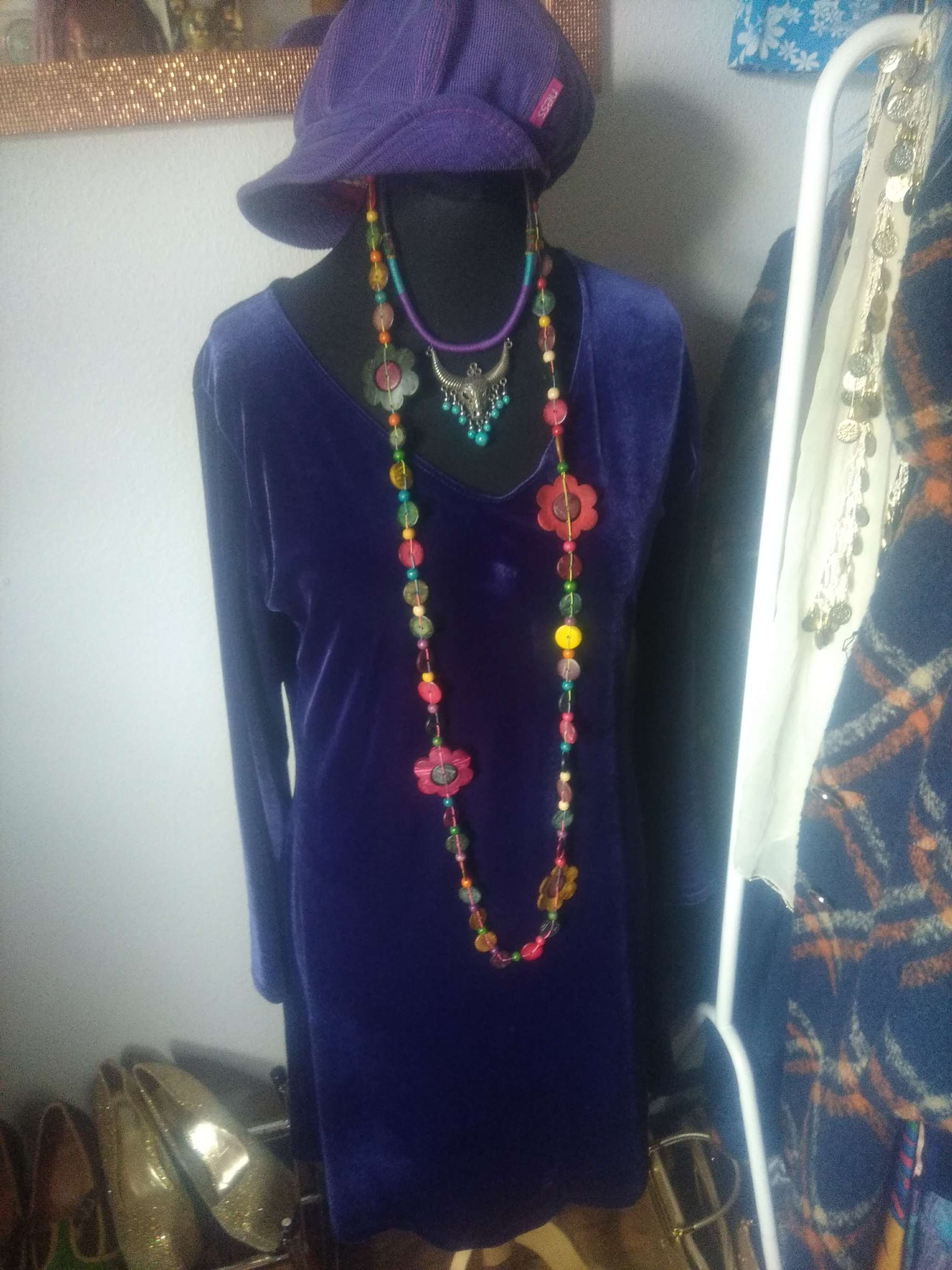 Hippie Style Dress With Accessories